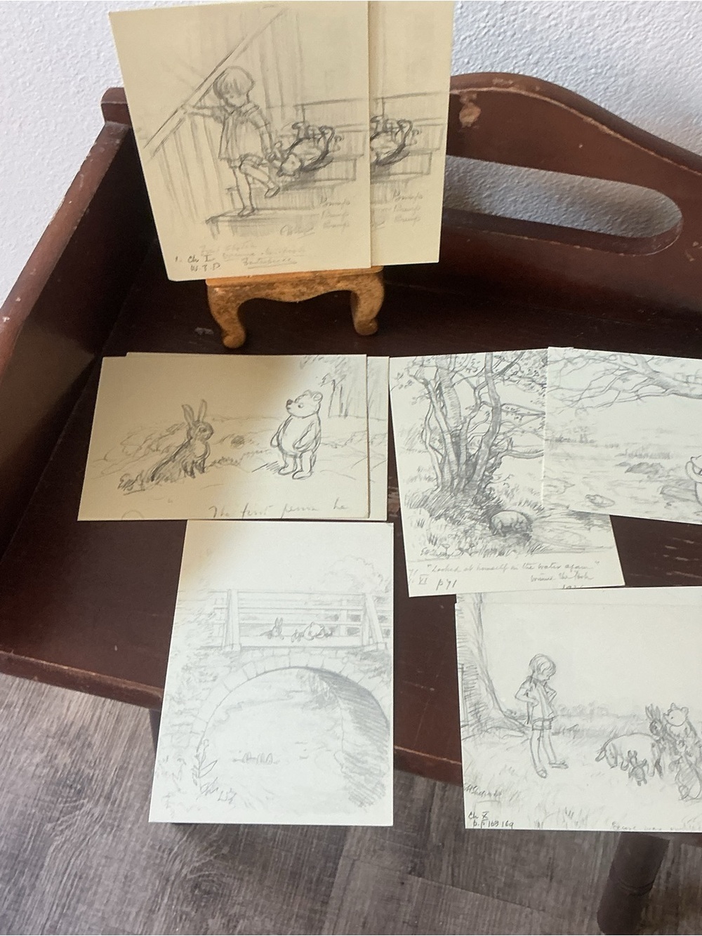Vintage Winnie-the-Pooh illustrations by E.H. Shepard Reproduction Post Cards